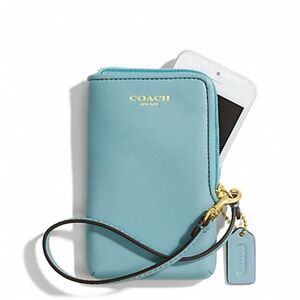 Coach Blue Wristlet Clutch